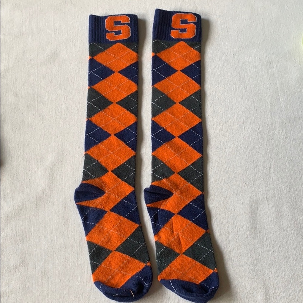 NWOT Syracuse Plaid knee socks